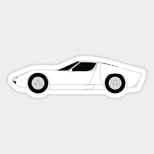 Miura P400 Black Outline Sticker